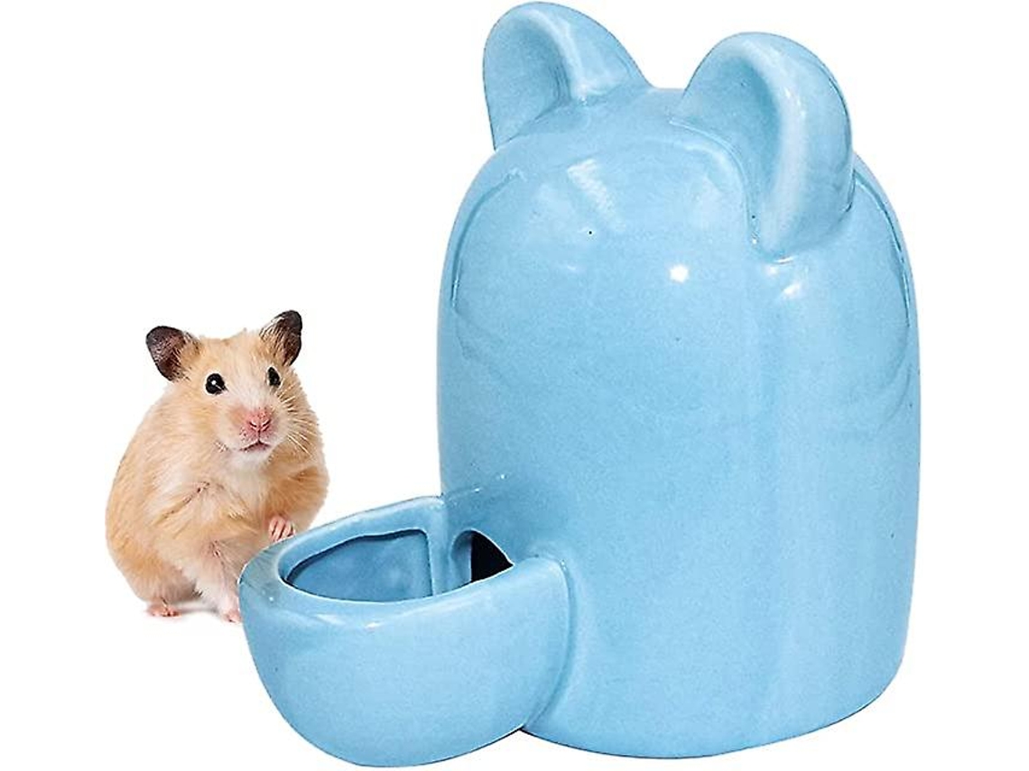 Dispensador de Água Cerâmica Automático para Pequenos Animais Hamster, Coelho, Furão, 130ml