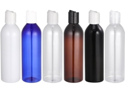 Conjunto De 6 Garrafas Vazias Reutilizáveis De 250ml Com Tampa De Botão De Pressão.