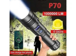 Lanterna Tática Led Superbrilhante De 1000000 Lúmens, Recarregável, Luz De Trabalho Led, Edição Aquaforge