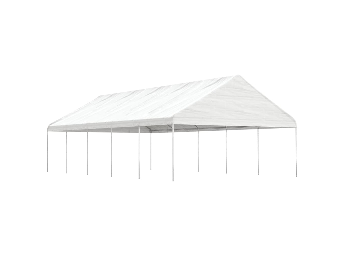 Vidaxl Gazebo Com Telhado 11,15x5,88x3,75 M Polietileno Branco