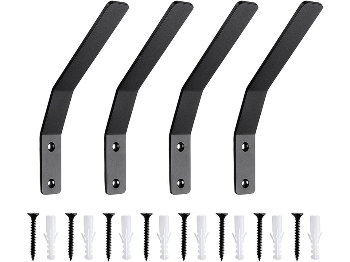 Conjunto De 4 Ganchos De Parede Resistentes Com Parafusos