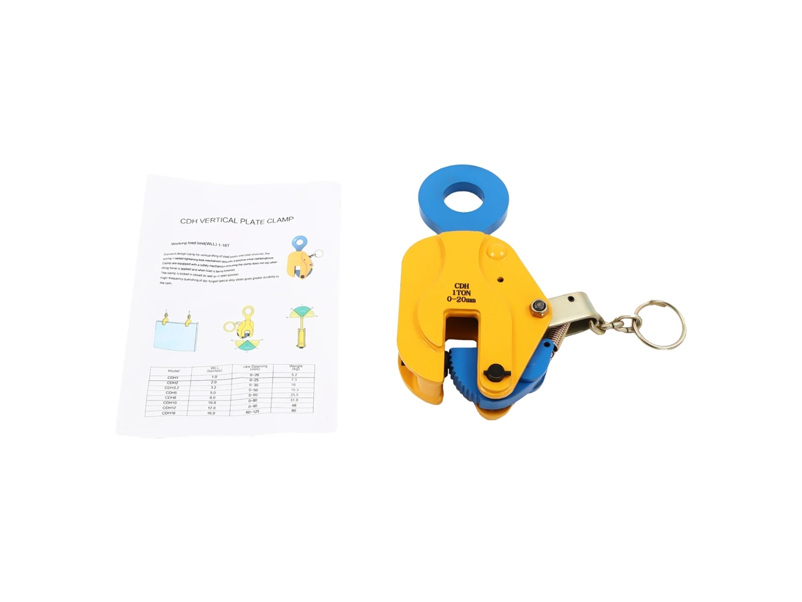Grampo De Levantamento De Placa Vertical, Desempenho Pesado, Aço Liga Durável, Azul, 0 20mm, 1 Ton Oem