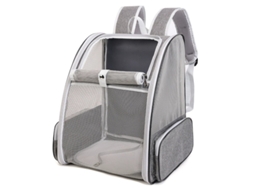 Mochila de Transporte para Cães e Gatos, Até 7 Kg, Cinza AQUAFORGE