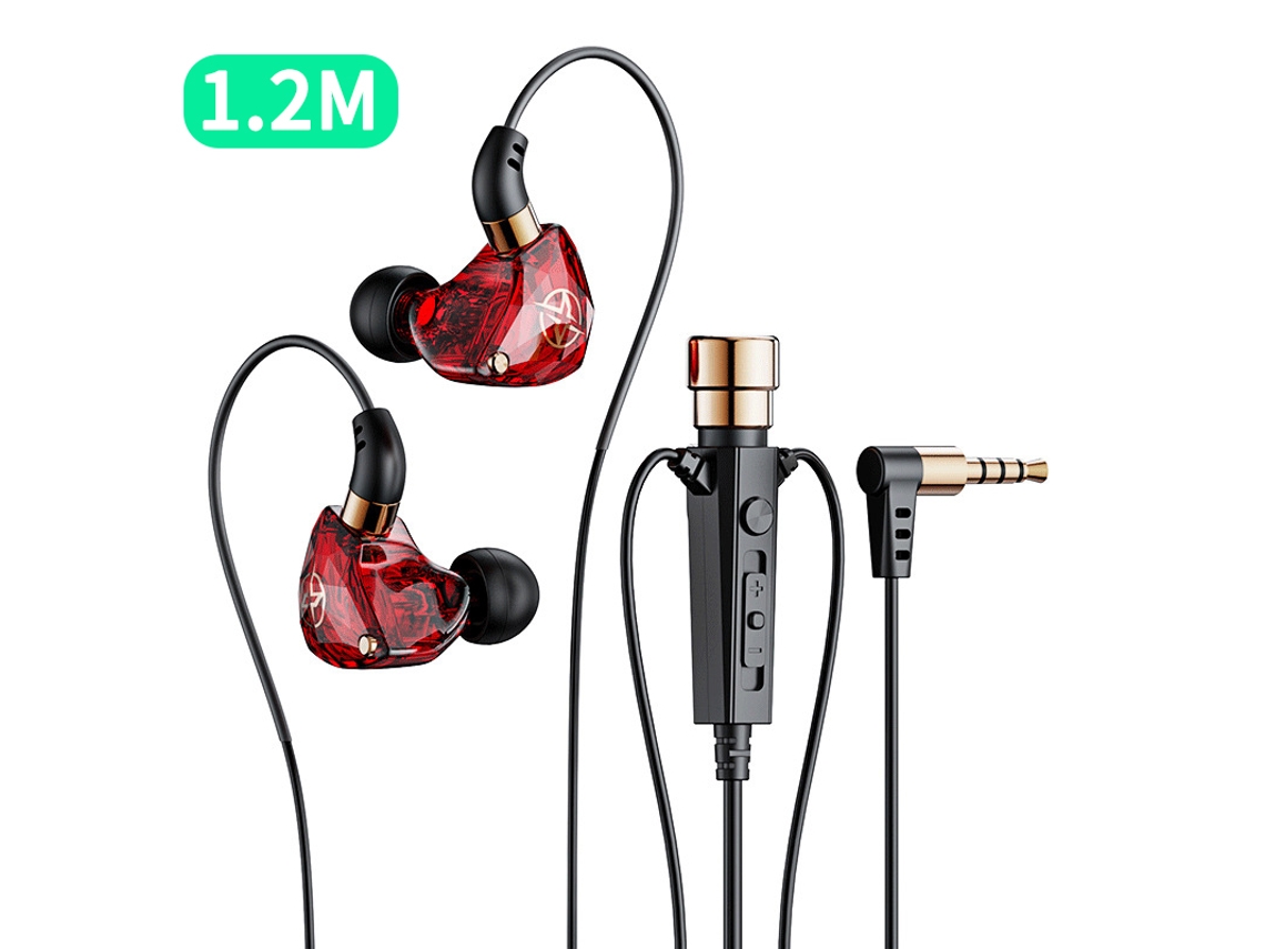 Fones De Ouvido Para Karaokê (vermelho, 1,2 M), Microfone E Cabo De Áudio, Cancelamento De Ruído Baixo, Sem Fio