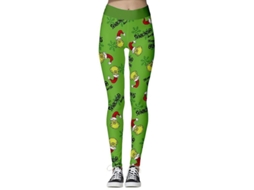 Calcinha de Natal Feminina de Cintura Alta Listrada com Grinch e Flocos de Neve Esticada Presente M a