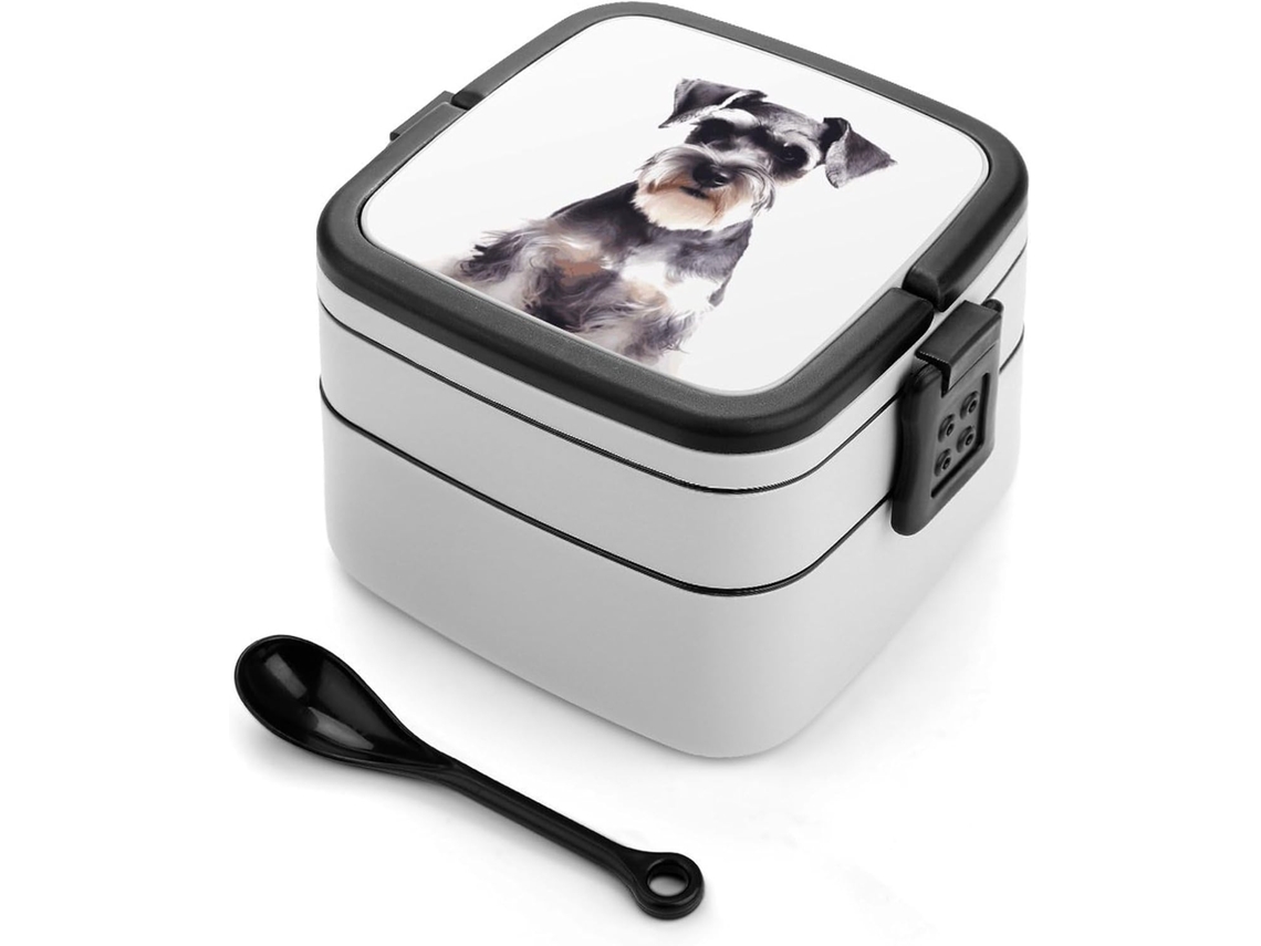 Lancheira Schnauzer Bento Grande Capacidade, Dupla Camada, Empilhável, À Prova De Vazamentos, Desmontável, Com
