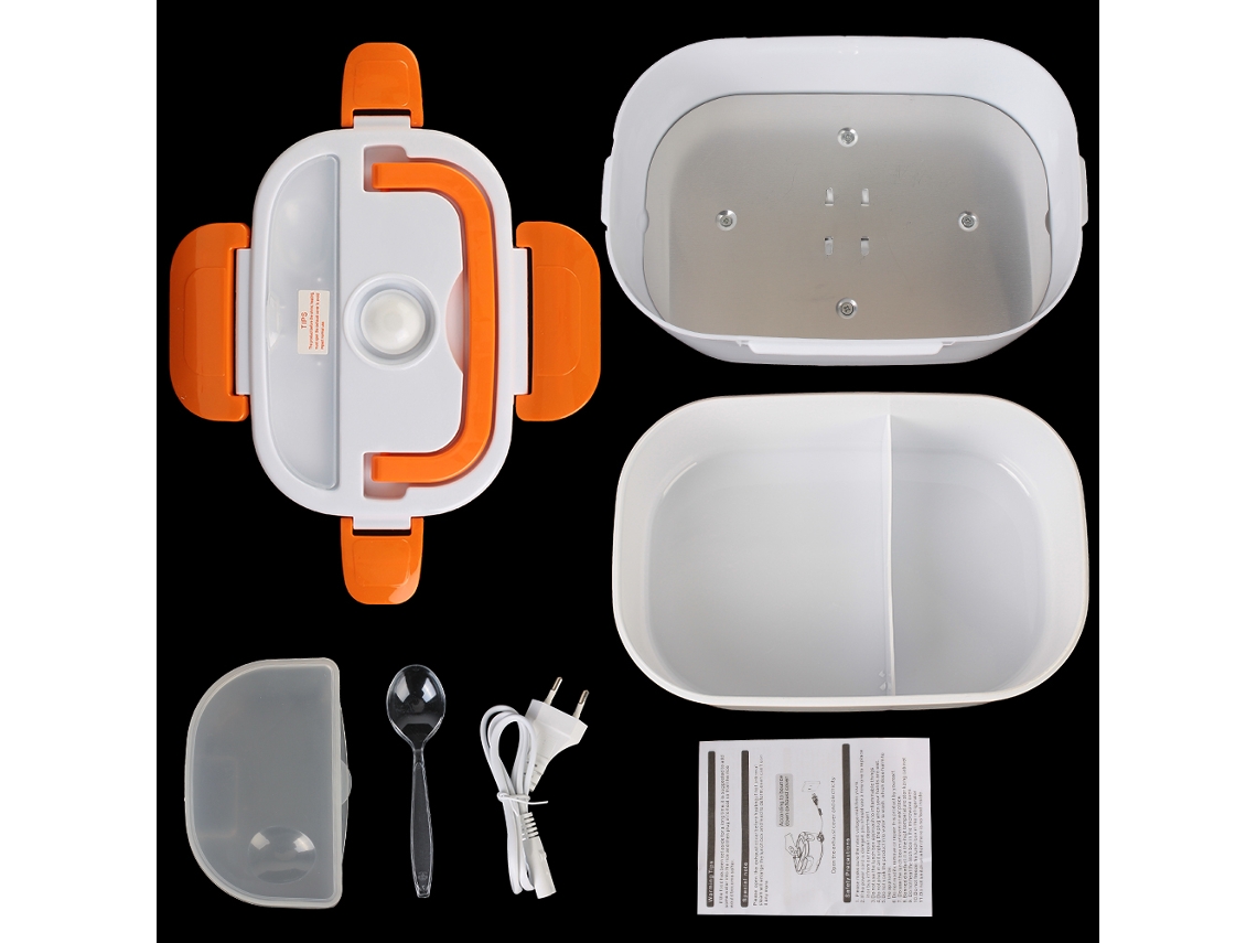 (conector Laranja Estilo Europeu) Conjunto De Marmita Com Aquecimento Rápido E Talheres, Feito De Plástico Ecológico.