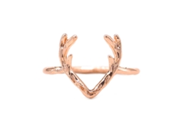 Anel Laxiscreed De Liga Com Estilo De Alce, Joia Feminina Fashion Em Ouro Tamanho 8