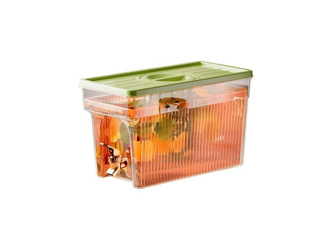 Dispensador de Bebidas Chaleira Fria com Torneira 3L Pet Geladeira Dispensador de Filtro de Água Contêiner Verde HURRISE