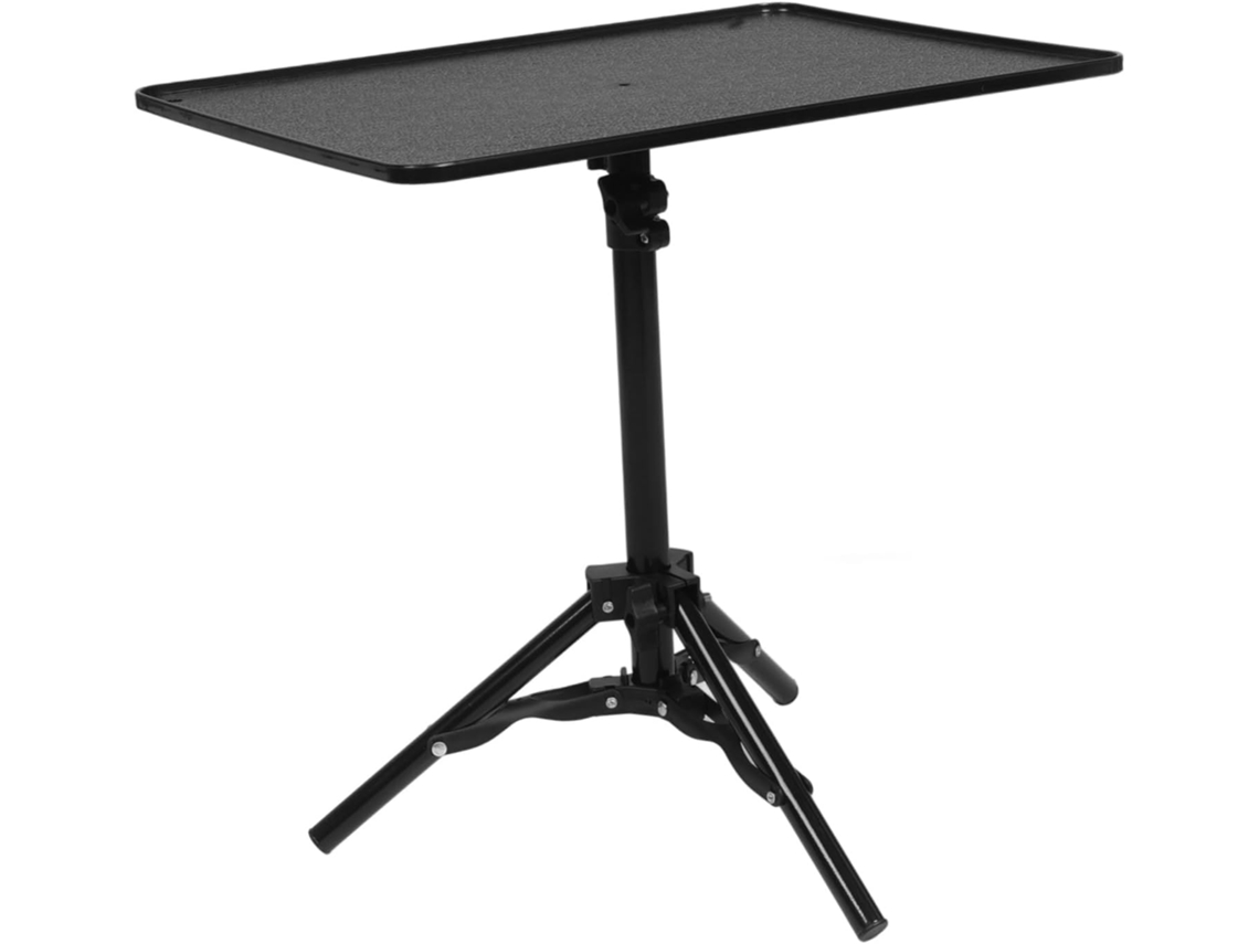 Suporte Para Projetor Com Tripé Ajustável E Bandeja De Mesa Preta.