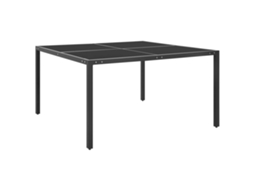 Vidaxl Mesa De Jardim 130x130x72 Cm Aço E Vidro Antracite
