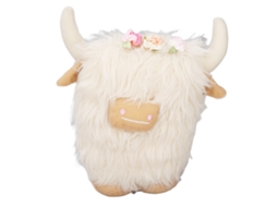 Mali boneco de Pelúcia de Vaca Highland Simulação Macio Sem Rosto para Decoração Residencial Branco