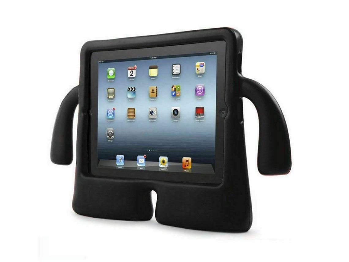 Capa De Silicone Para Tablet, Em Silicone, Cor Preto, Compatível Com Ipad, Resistente A Impactos