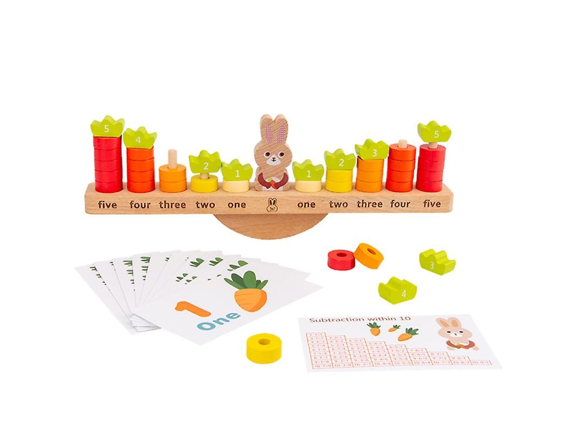 1 Conjunto De Brinquedo De Contagem De Equilíbrio De Coelho Allinless