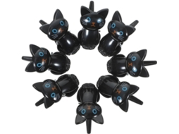 Osaladi 8-clips para selar sacos de alimentos em formato de gato, clips multiuso, reutilizáveis, pretos, para cozinhar e