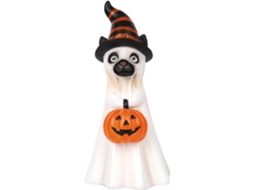 Estatuetas De Fantasmas De Halloween, Decoração Fofa E Assustadora De Cachorro Para Casa |