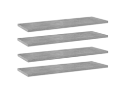 Vidaxl Prateleiras Para Estante 4 Pcs 60x20x1,5cm Contraplacado Cinza