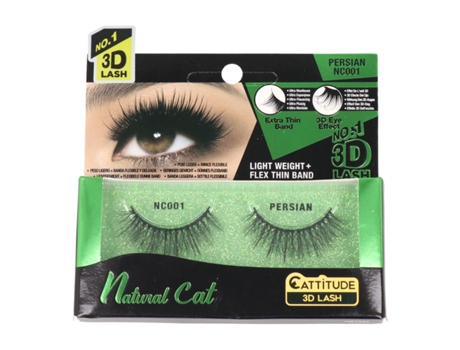 Pestanas Postiças EBIN NEW YORK Natural Cat Persian (Preto)