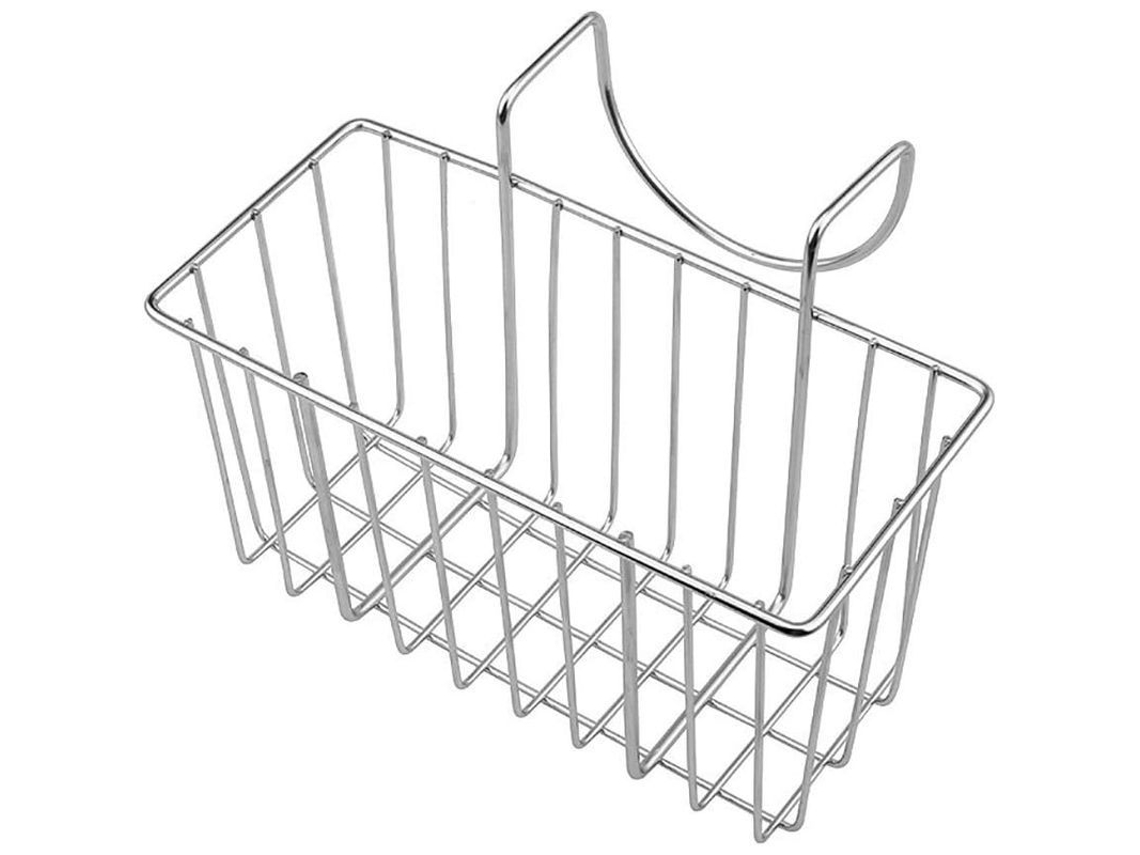 Suporte para Esponja de Pia Nova Line, Rack Organizador em Aço Inoxidável com Drenagem (S/MARCA)