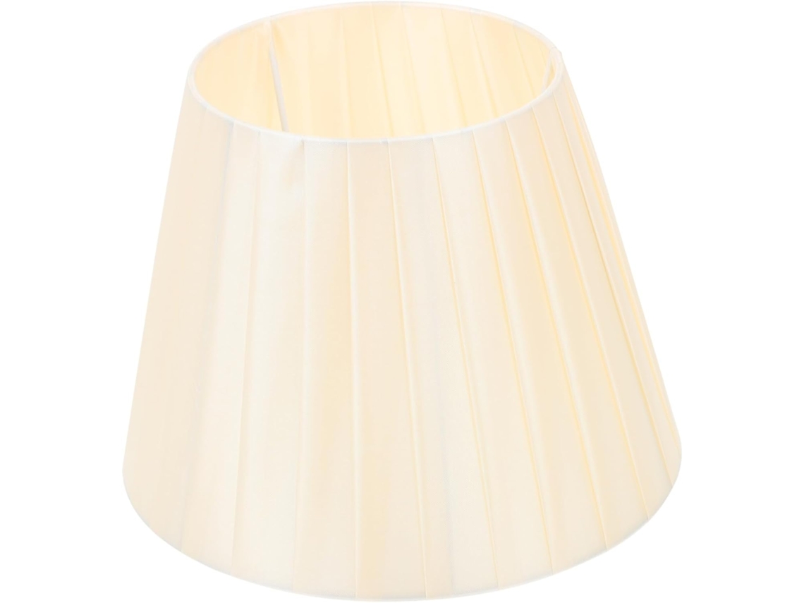 Abajur Decorativo Em Tecido Bege Claro Para Luminária De Parede E27, Formato Cônico.