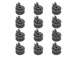 Pacote com 12 rodízios para cesto superior de louça 4581dd3002a, compatível com Lava louças AQUAFORGE