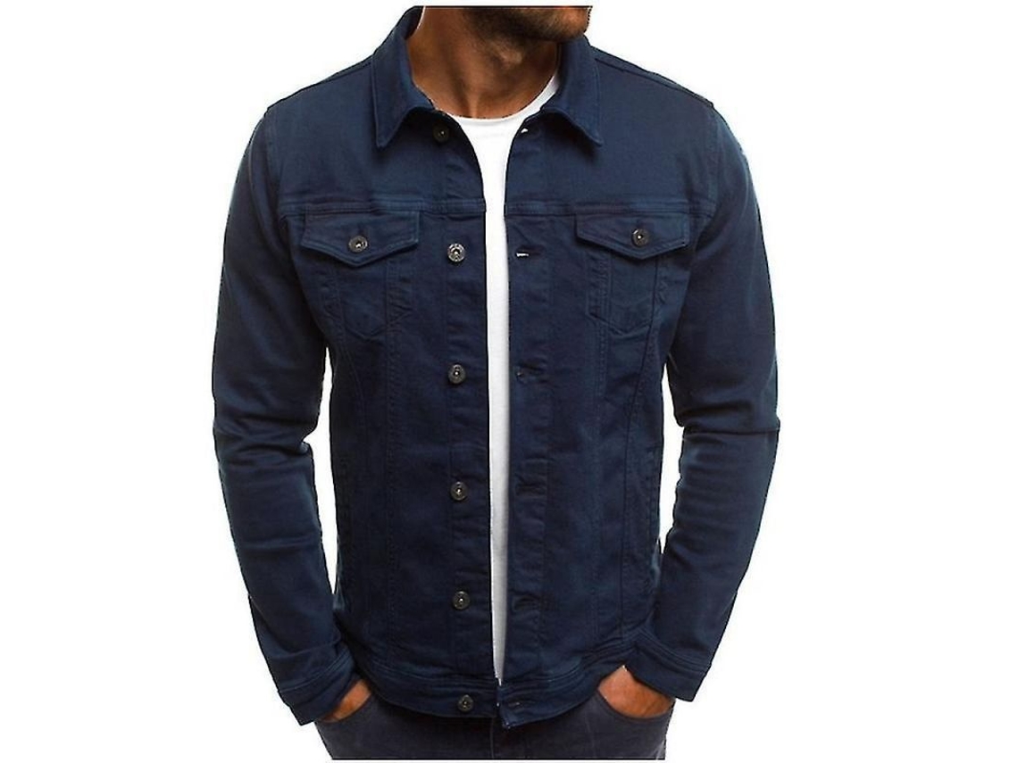 2026 chaqueta Vaquera para Hombre Slim Fit Corta Scx Diseño Fashion Talla Precisa Envío Rápido 3xl Azul Marino