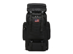 Mochila De Caminhada Dobrável Com Cordão, Em Poliéster, Preta (não Inclusa)., Para Caminhadas, Viagens E Atividades Ao Ar Livre