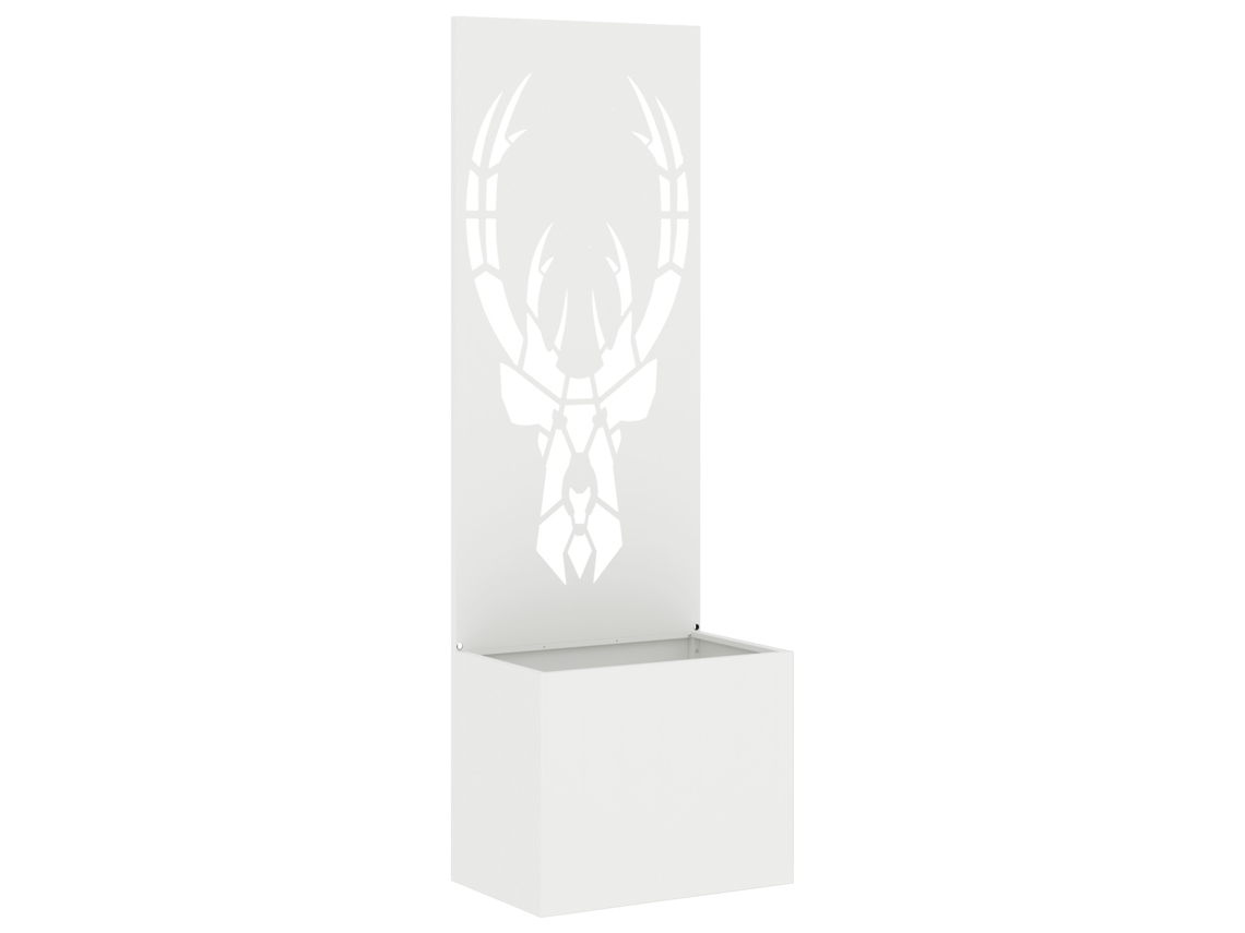 Conjunto 1 Tela De Jardim Vidaxl Branco Aço (50 X 32 X 150 Cm)