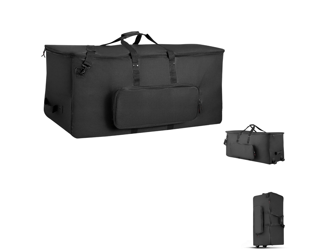 Bolsa De Transporte Para Kit Bateria Eletrônica, 920 X 420 410 Mm, Viagem Com Rodas, Divisórias Ajustáveis E Correia Ombro Removível, Caixa, Tom