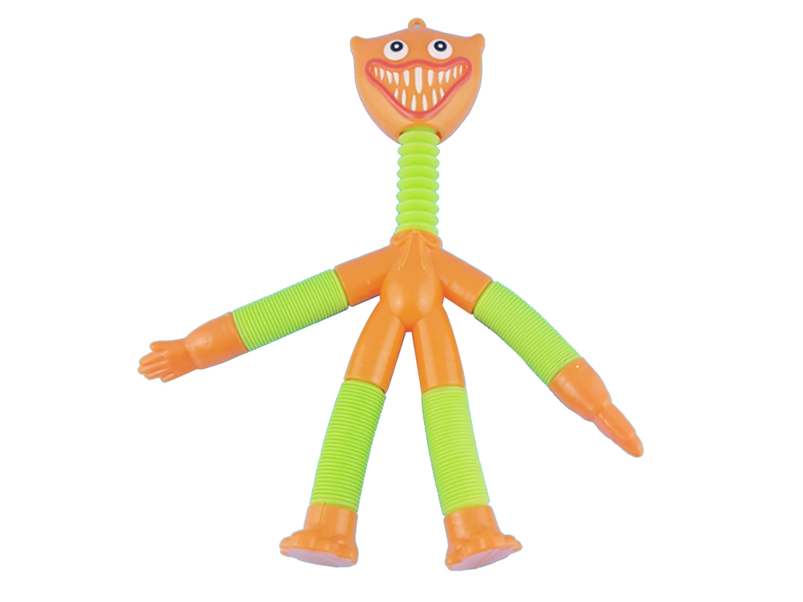 Ats brinquedo Antiestresse de Tubo Esticável e Expandível para Sensações, Tubo Pop com Pescoço Longo, Cor Laranja