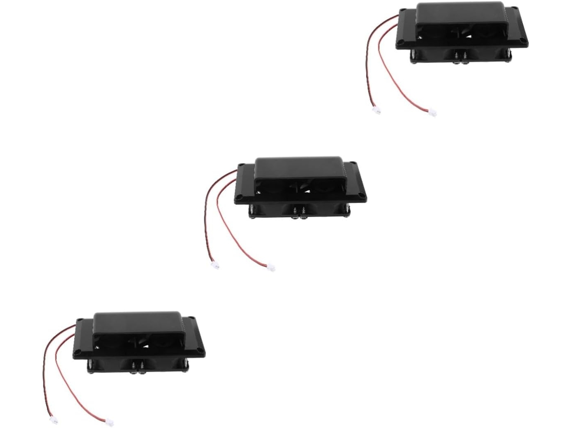Conjunto De 3 Ventiladores De Ventilação Para Carro De 12v Em Abs Preto