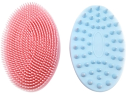 Conjunto De 2 Escovas Banho Dupla Face, Escova Multifuncional Para Limpeza Do Corpo E Cabelo