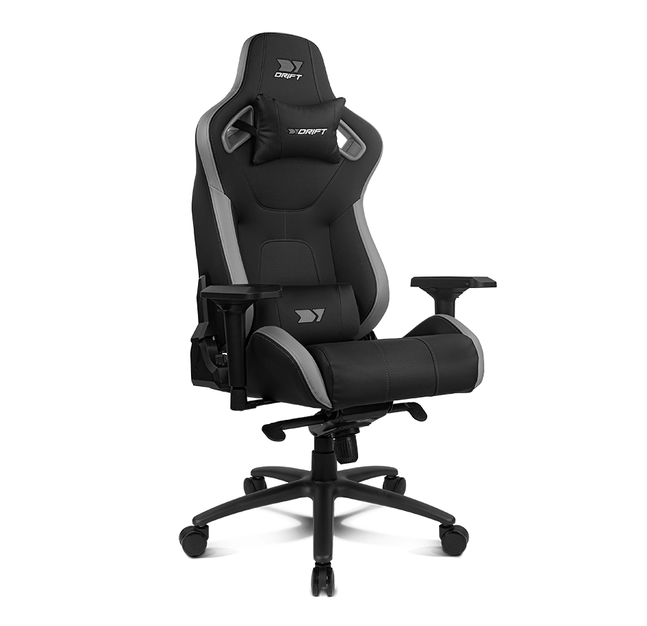 Cadeira Gaming DRIFT DR600 Deluxe (Até 150 kg - Elevador a Gás Classe 4 - Preto e Cinza)