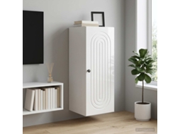 Vidaxl Armário De Parede Branco Brilhante 33 X 34,5 X 90 Cm