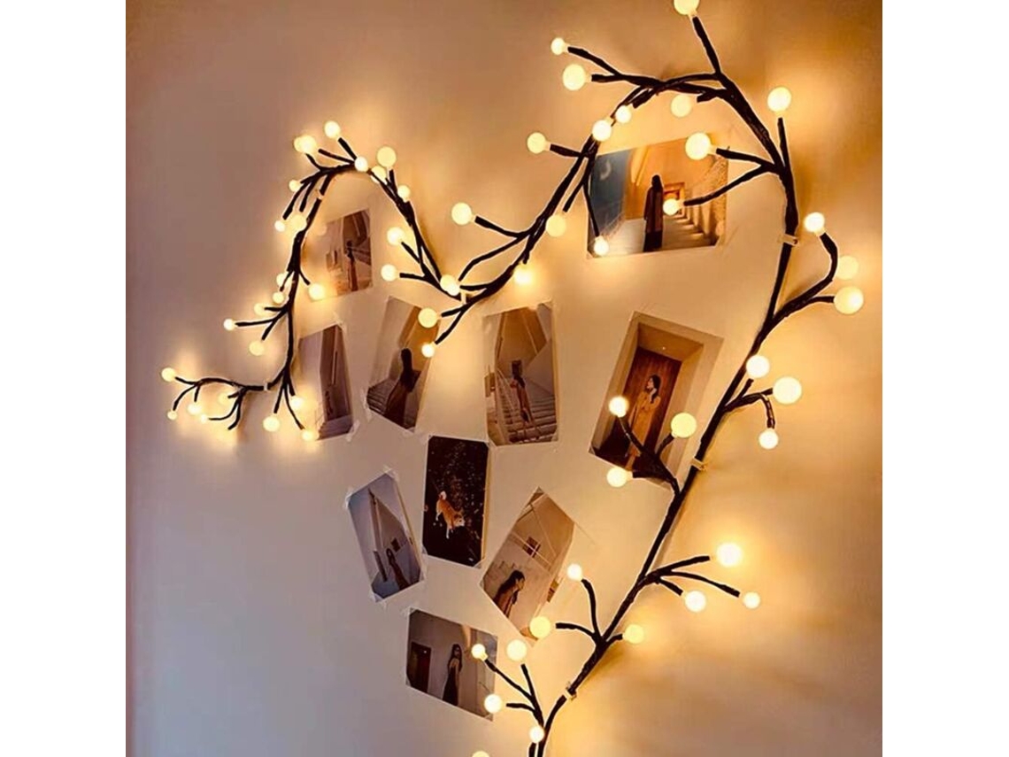 Cordão De Luzes Led, 8 Modos, Cor Branca Quente, Tema De Natal, Energia Solar, Para Festas, Casamentos, Janelas, Árvores E Composição Sazonal
