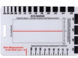 Cartão de identificação para ECG Rhythm, Cartão Dupla Face, Cartão de Identificação de Telemetria ECG, Guia Rápido de Enfermagem.