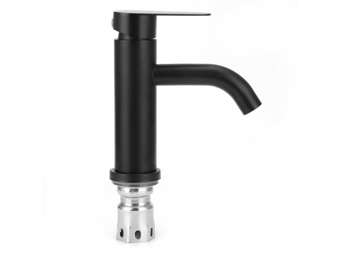Torneira Mista G1/2 Aço Inoxidável Preto para Banheiro Cozinha Pia Moderna