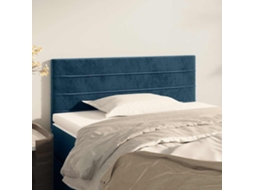 Vidaxl Cabeceira De Cama Veludo 80x5x78/88 Cm Azul