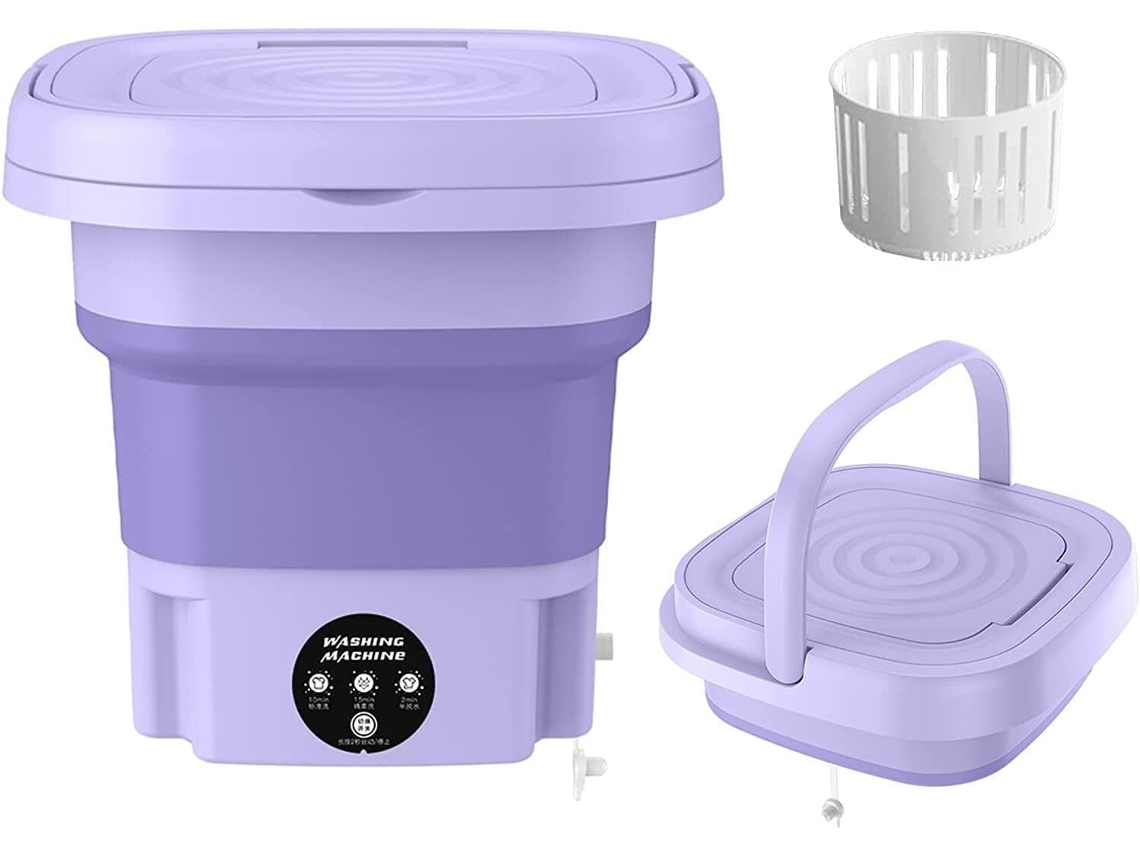 Máquina De Lavar Portátil De 8 Litros Para Camping, Trailers, Viagens E Uso Doméstico Perfeita Para Lavar Roupas Í Aquaforge (2,11 Galões)