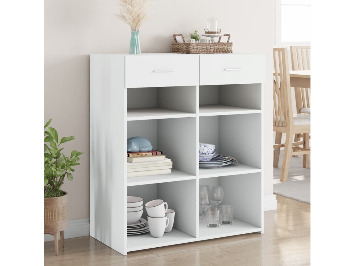 Vidaxl Aparador 80x42,5x93 Cm Derivados De Madeira Branco