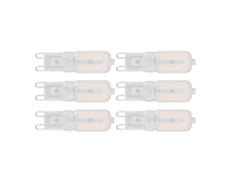 Lâmpada G9 Led regulável 5w 22 Leds luz quente 220v proteção ocular econômica 6pcs