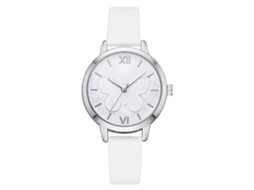 Relógio de Pulso Feminino Casual Lvpai com Pulseira de Couro Pu Estilo Simples Clássico Branco