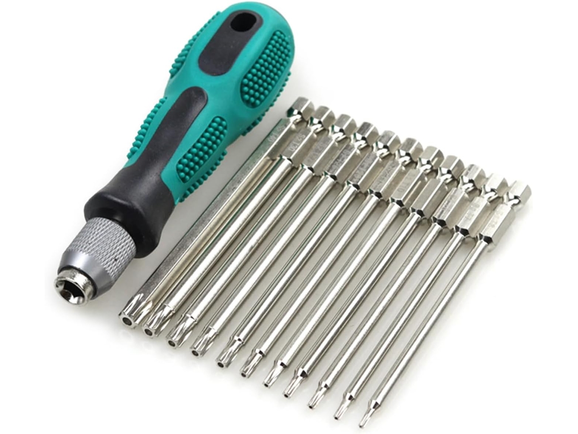 Conjunto De 12 Chaves Fenda Magnéticas Hexagonais Longas, Ferramentas