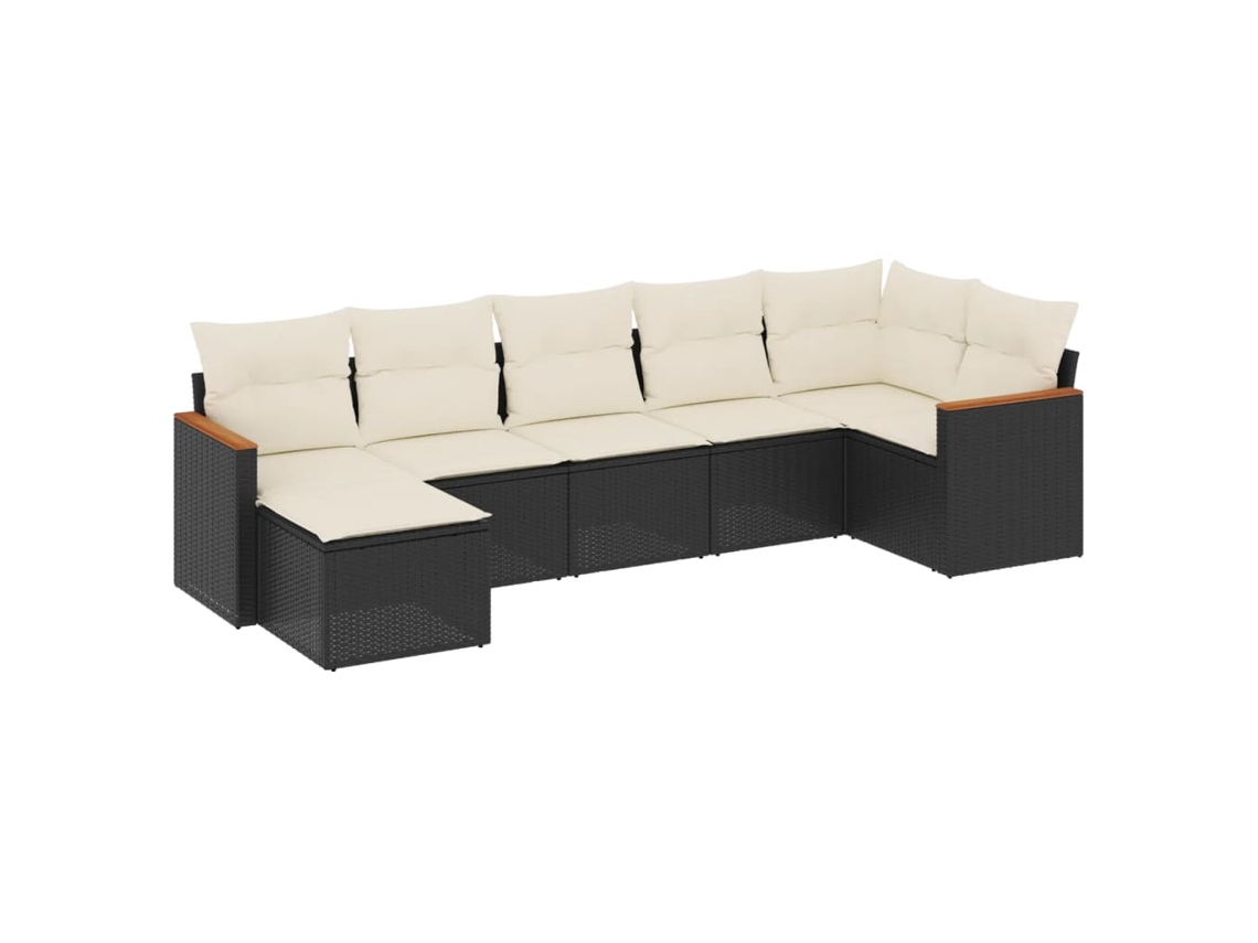 Garden Sofa Set, Garden Sofa Sets Vidaxl Preto Rattan / Vime (n/a)