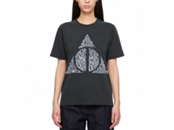 Rockinstone Harry Potter Deathly Hallows Shape White Black T-shirt Size:xl