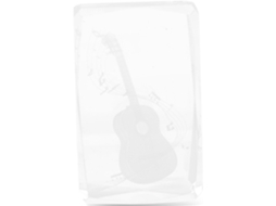 Decorativo Cristal Branco 3d Formato Guitarra Elegante Ornamento Decoração Interiores Escritórios Cubo Mesa GOKOCO