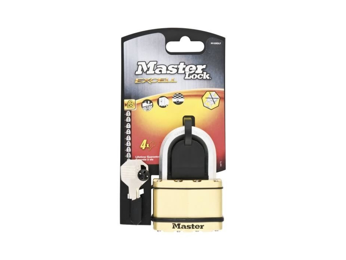 Cadeado Laminado MASTER LOCK M15Beurdlf Excell 64 Mm com Acabamento em Latão