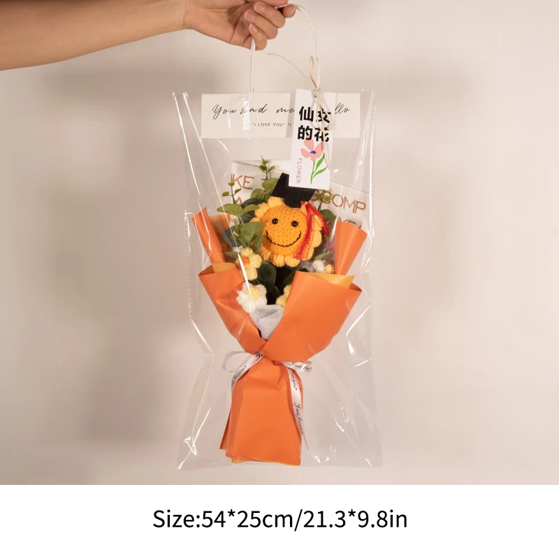 Buquês de Crochê, Buquês de Formatura, Flores Artificiais Trançadas, Presentes Decorativos MDUG