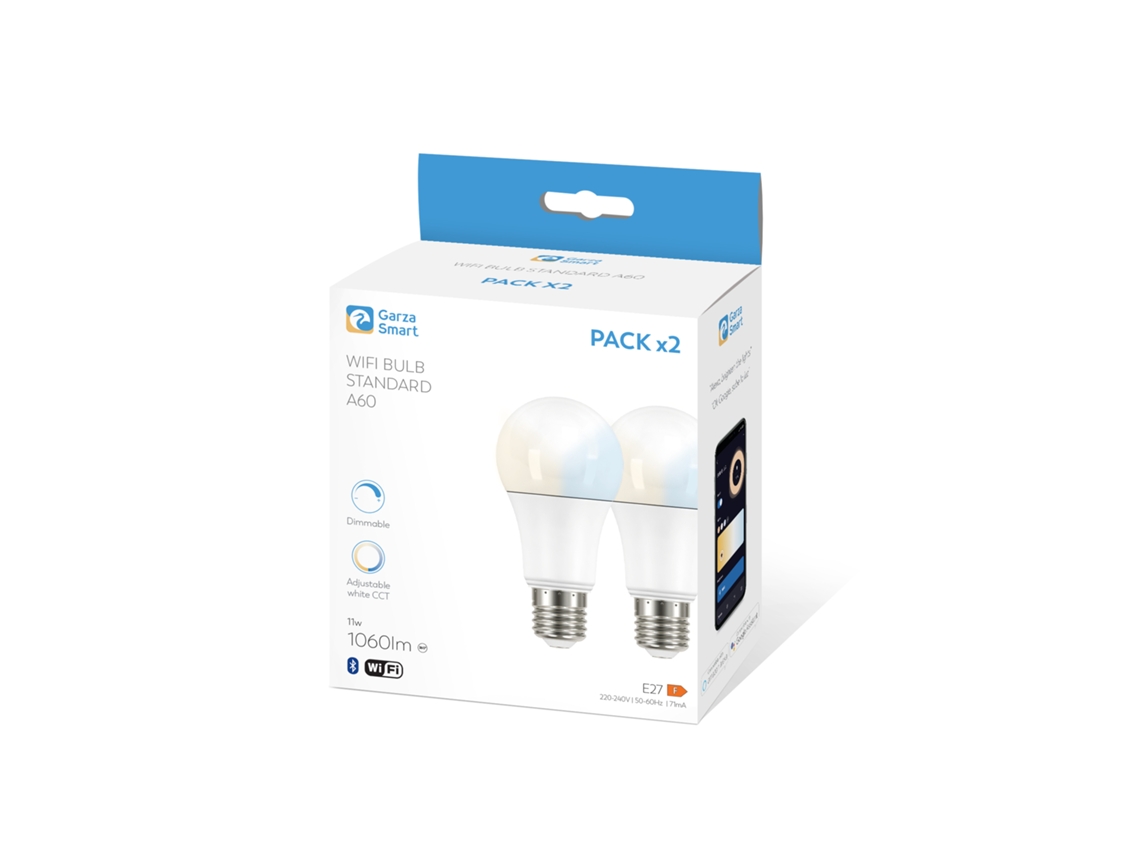 Lâmpada Led Wifi Standard E27 Branco Regulável GARZA