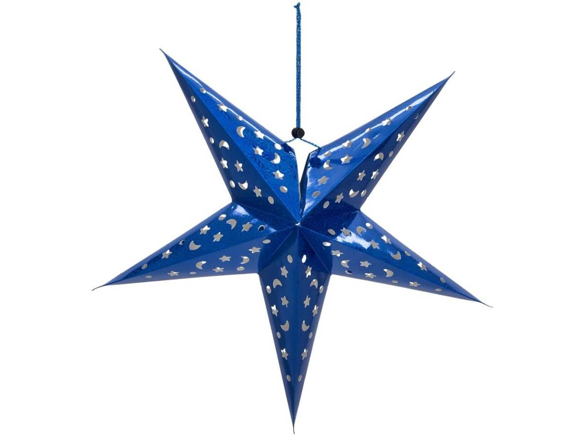 Lanterna Estrela EUROPALMS Papel (Azul - 75 cm)